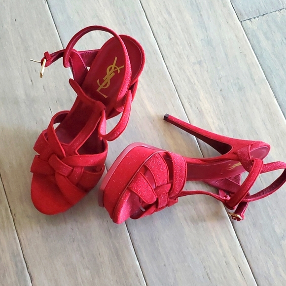 Yves Saint Laurent Shoes - New ysl tribute shoes red caviar spray leather 38